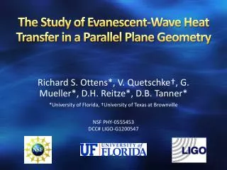 The Study of Evanescent-Wave Heat Transfer in a Parallel Plane Geometry