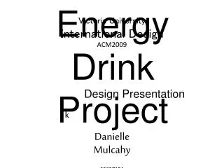 Energy Drink Project