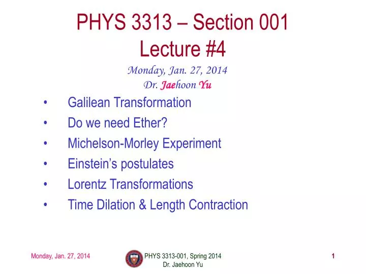 phys 3313 section 001 lecture 4