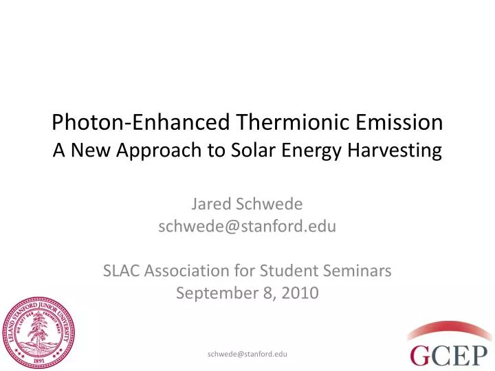 photon enhanced thermionic emission a new approach to solar energy harvesting