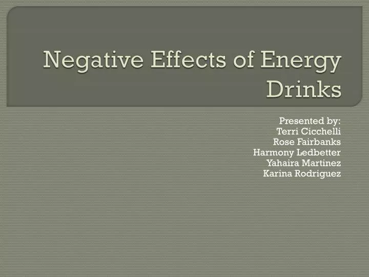 negative effects of energy drinks