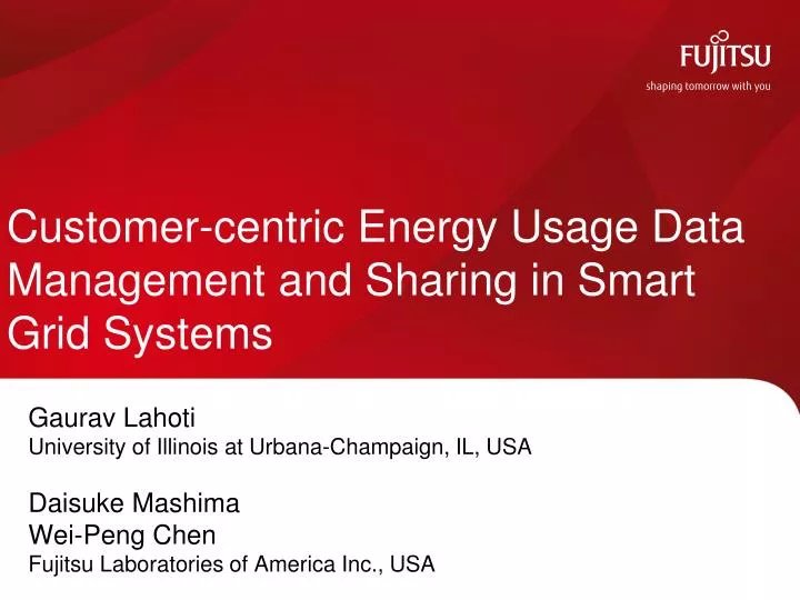 customer centric energy usage data management and sharing in smart grid systems
