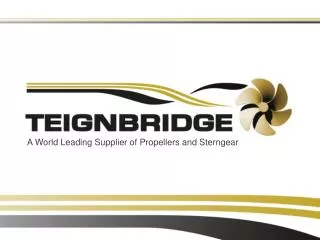 A World Leading Supplier of Propellers and Sterngear