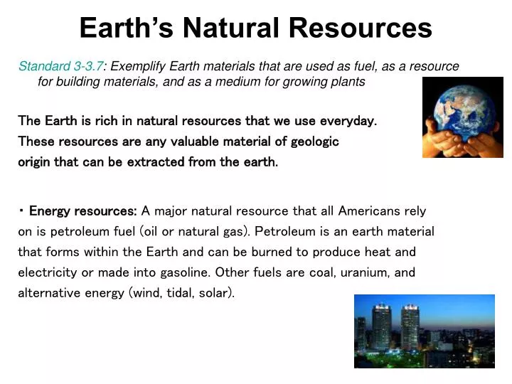 earth s natural resources