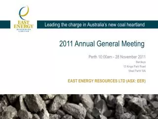 2011 Annual G eneral Meeting