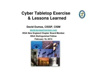 Cyber Tabletop Exercises &amp; Lessons Learned