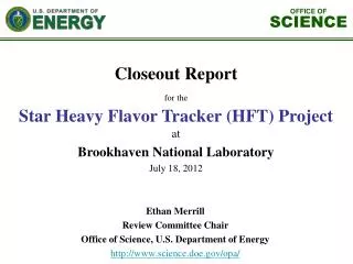 Ethan Merrill Review Committee Chair Office of Science, U.S. Department of Energy http://www.science.doe.gov/opa/