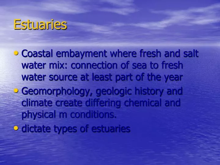 estuaries