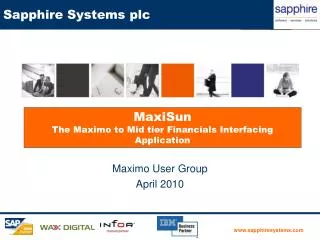 MaxiSun The Maximo to Mid tier Financials Interfacing Application
