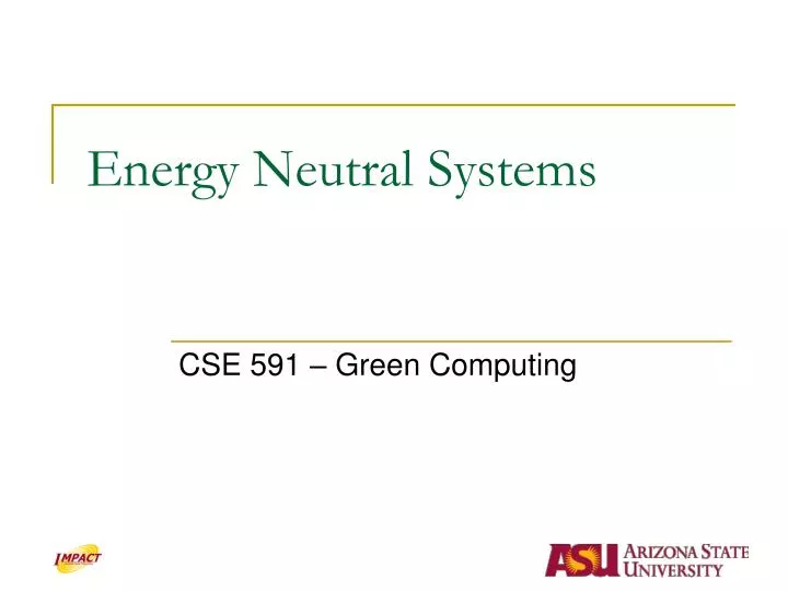 energy neutral systems