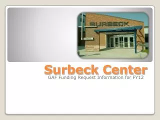 Surbeck Center