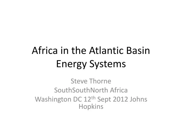 africa in the atlantic basin energy systems