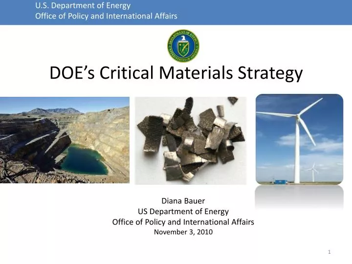 doe s critical materials strategy