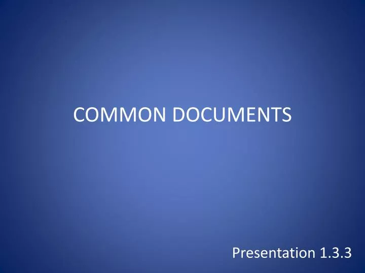 common documents