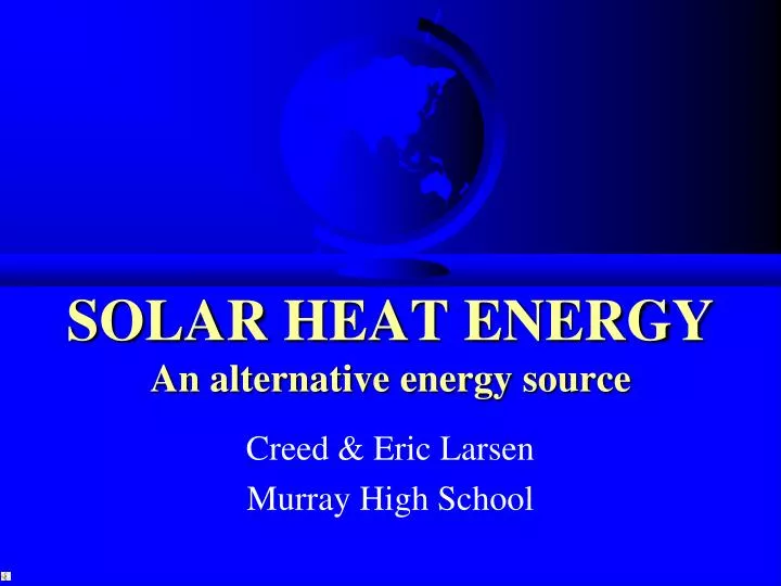 solar heat energy an alternative energy source
