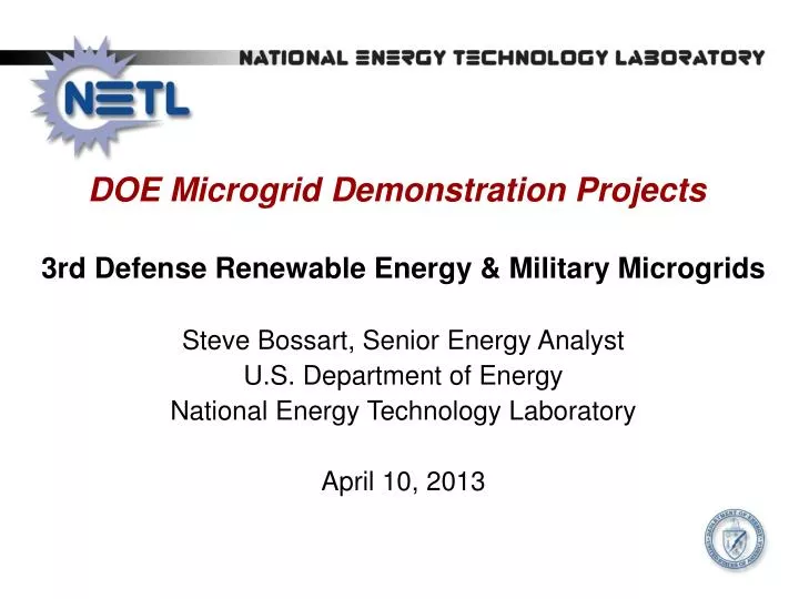 doe microgrid demonstration projects