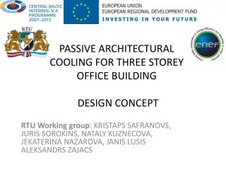 PASSIVE ARCHITECTURAL COOLING FOR THREE STOREY OFFICE BUILDING DESIGN CONCEPT