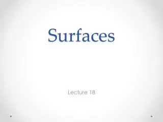 Surfaces