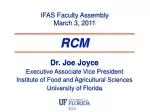 IFAS Faculty Assembly March 3, 2011 - slide 1
