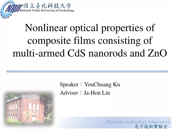 nonlinear optical properties of composite films consisting of multi armed cds nanorods and zno