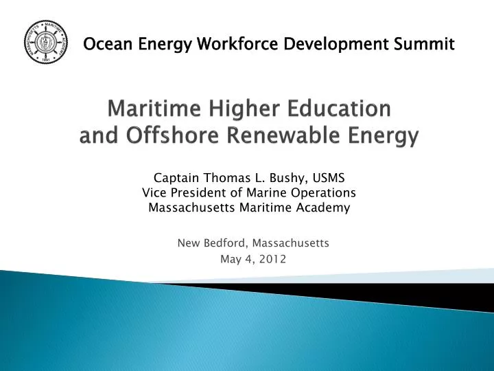 maritime higher education and offshore renewable energy