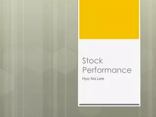 Stock Performance