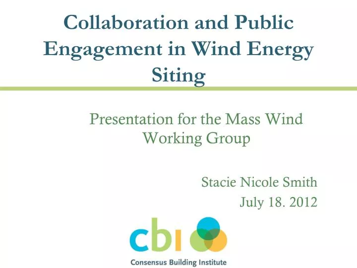 collaboration and public engagement in wind energy siting