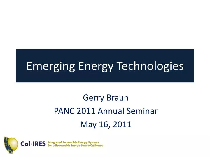 emerging energy technologies