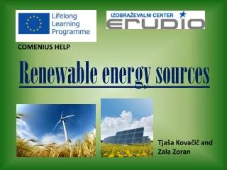 Renewable energy sources