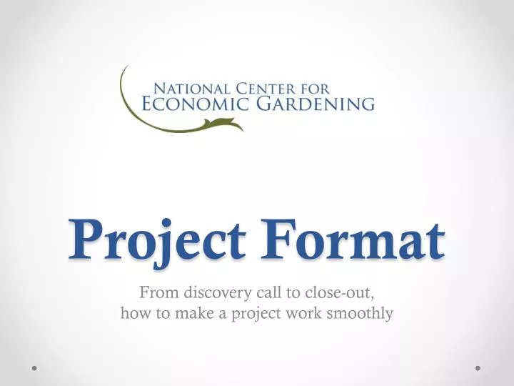 project format