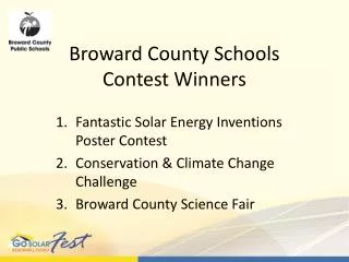 Broward County Schools Contest Winners