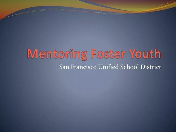 mentoring foster youth