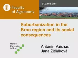 Suburbanization in the Brno region and its social consequences
