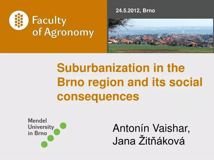 suburbanization in the brno region and its social consequences