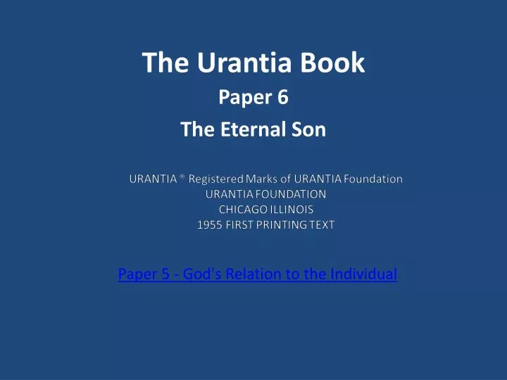 the urantia book