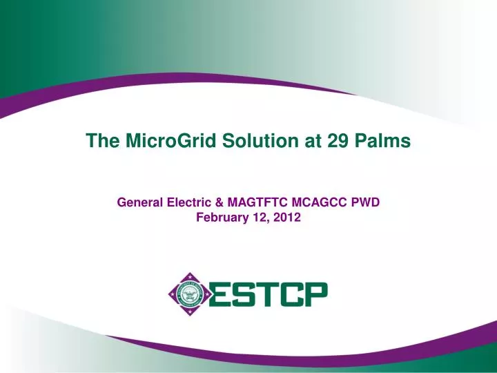 the microgrid solution at 29 palms
