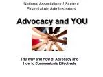 Advocacy and YOU - slide 1