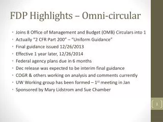 FDP Highlights – Omni-circular