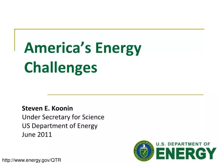 america s energy challenges