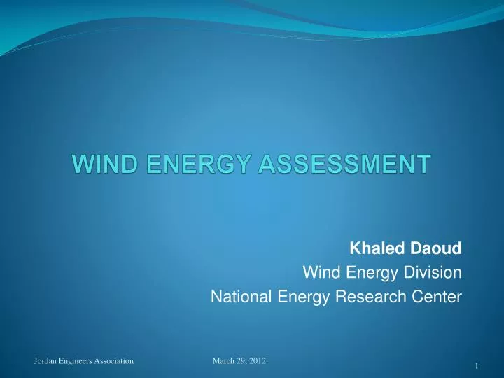 wind energy assessment