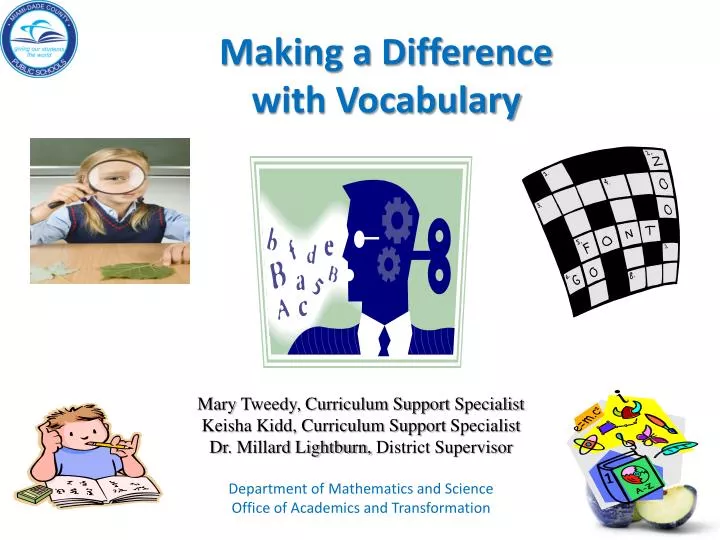 making a difference with vocabulary