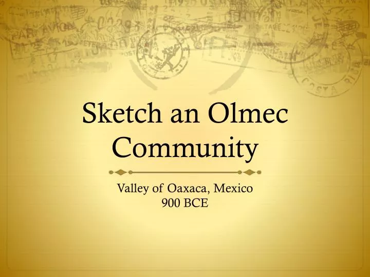 sketch an olmec community