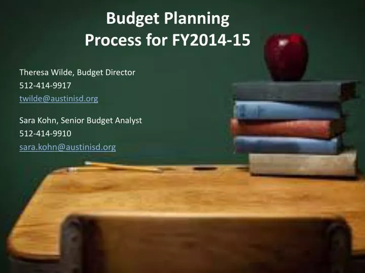 budget planning process for fy2014 15