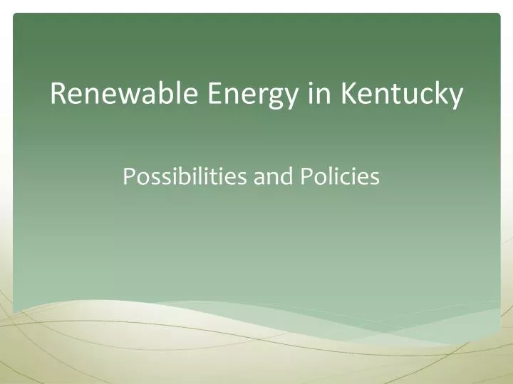 renewable energy in kentucky