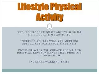 Lifestyle Physical Activity