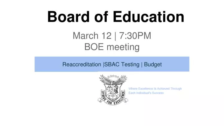 board of education