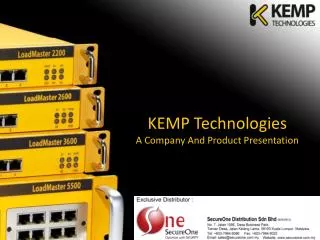 KEMP Technologies A Company And Product Presentation