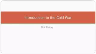 introduction to the cold war