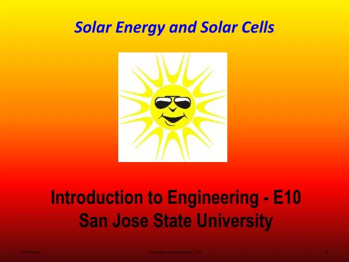 solar energy and solar cells