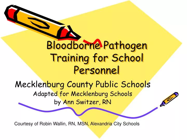 bloodborne pathogen training for school personnel